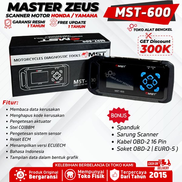 Jual Scanner Motor Injeksi YAMAHA MASTER MST 600 Scan Tool ZEUS Alat Service Motor Injeksi