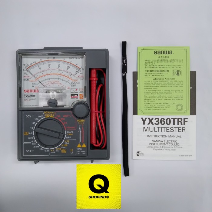 Jual Asli Sanwa Yx360Trf Multimeter Multitester Avometer Analog Ready