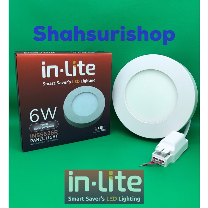 Jual LED PANEL DOWNLIGHT INLITE IN-LITE 6W 6 W 6WATT BULAT INSS 626R ...