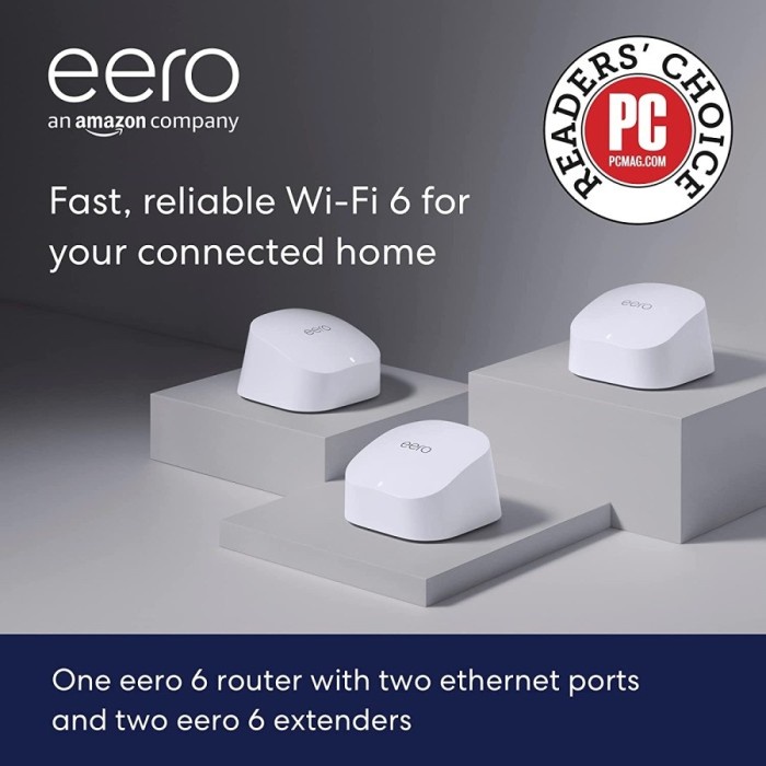 Jual EERO 6 MESH WI-FI SYSTEM BUILT-IN ZIGBEE SMART HOME HUB 3 PCS/PACK ...