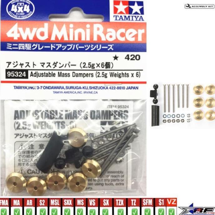 Jual TAMIYA 95324 ADJUSTABLE MASS DAMPERS 2.5G Weights X6 Shopee