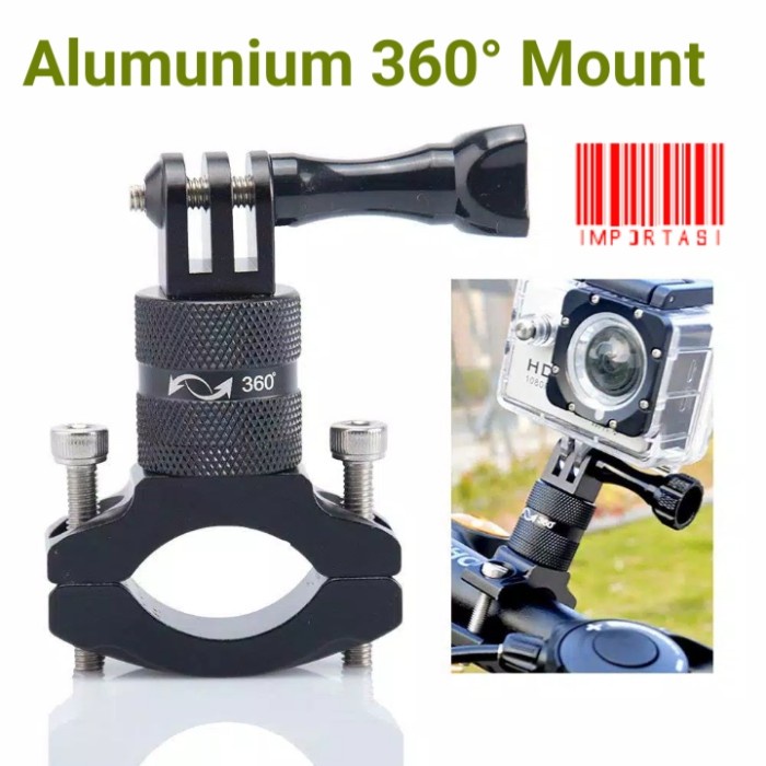 Jual Bracket Alumunium 360 Handlebar Mount Stang Sepeda Bike Clamp ...