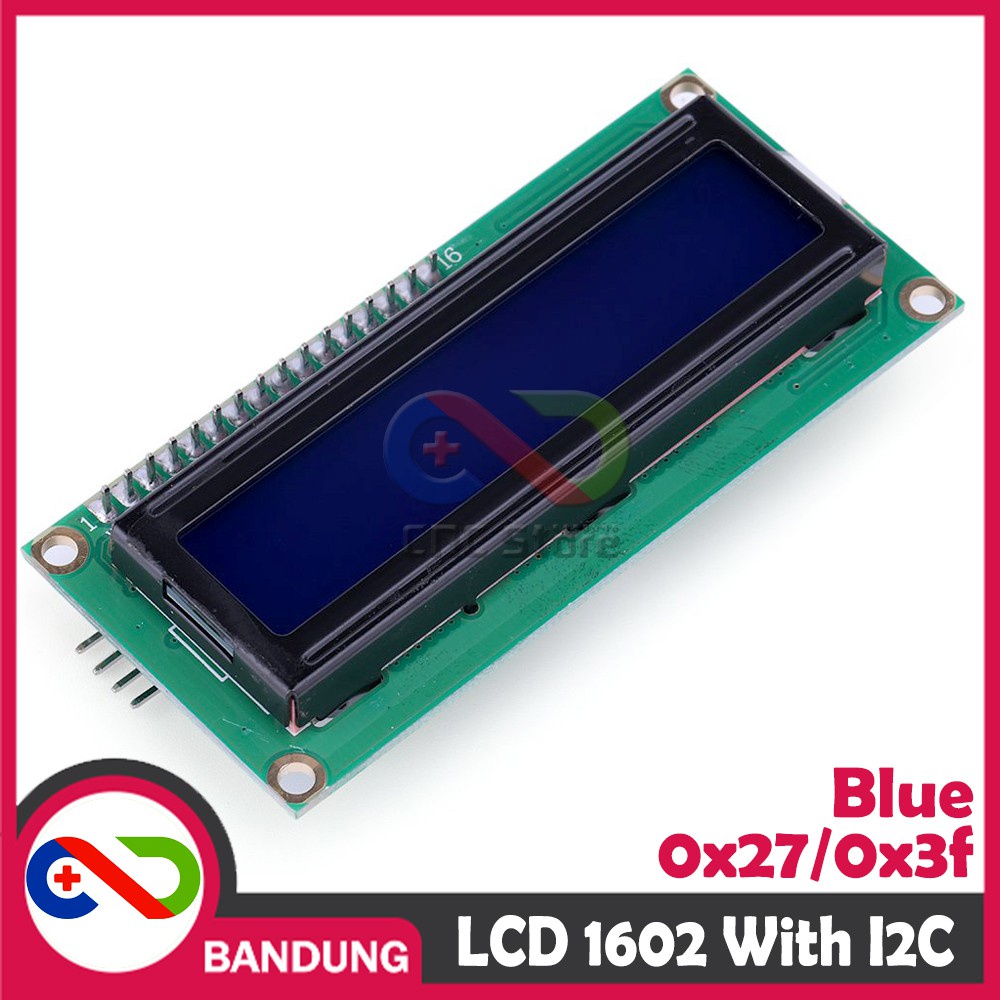 Jual LCD 1602 CHAR BLUE BACKLIGHT WITH I2C SERIAL INTERFACE MODULE ...