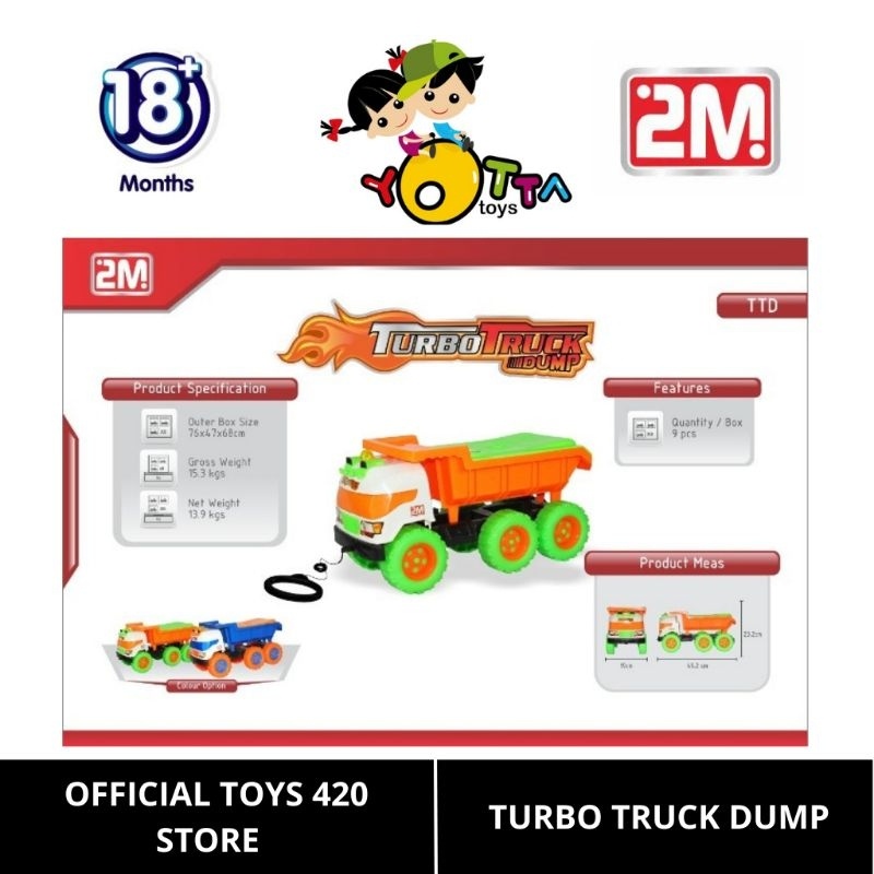 Jual 420Toys - Mainan Yotta Mobil Turbo Tru Dump Bisa Dinaikin Ttd 2M ...