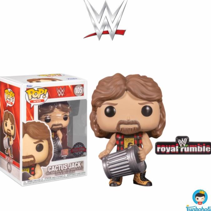 Funko POP! WWE Cactus Jack Special Edition – Vinylfigur Mit Mülleimer & Emaille-Pin
