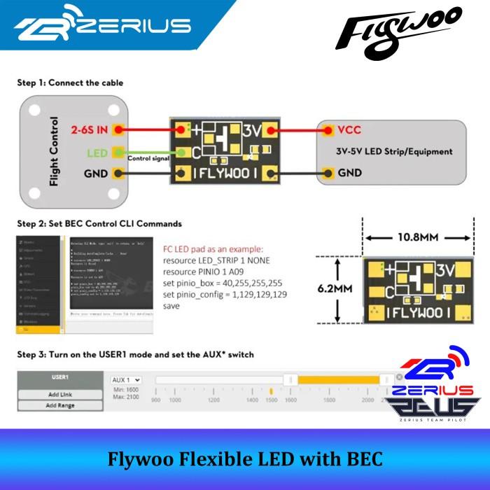 Jual Flywoo Flexible Led Strip With 3.3V Bec, 2.7Mm X 1M Led | Shopee ...