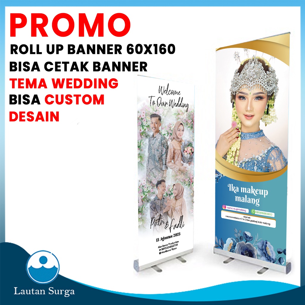 Jual (PAKET STANDING ROLL UP BANNER 60x160 Cm) Cetak Standing Banner ...