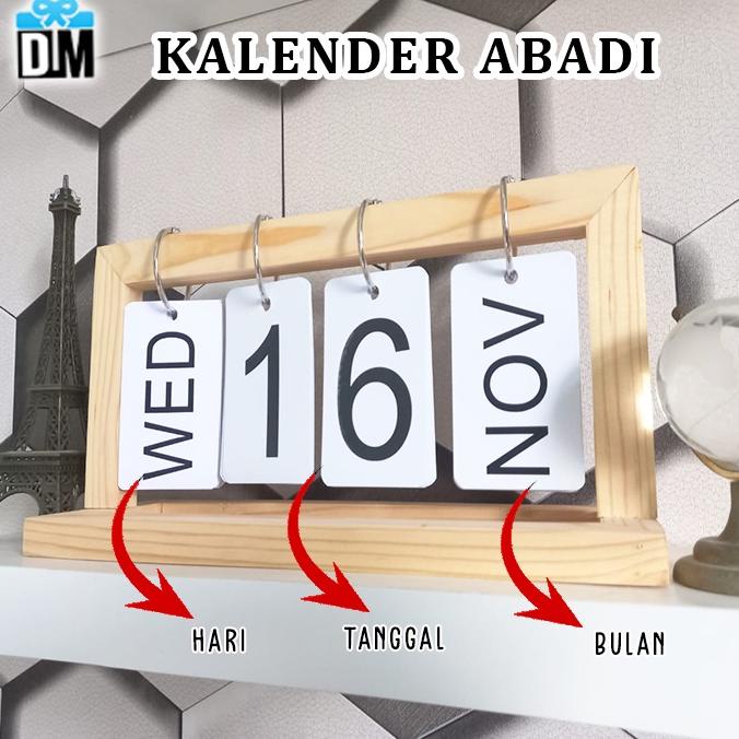 Jual Kalender Abadi New Edition Everlasting Calendar Kalender Kayu meja