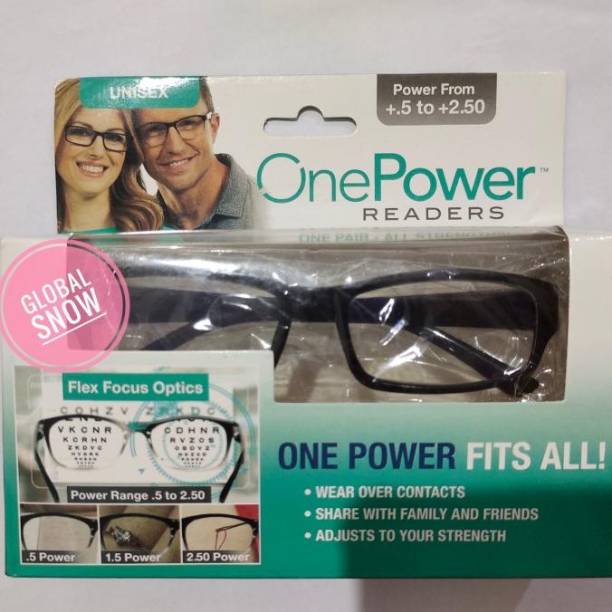 Jual ONE POWER READERS FLEX FOCUS OPTICS Kacamata Baca buku nonton film