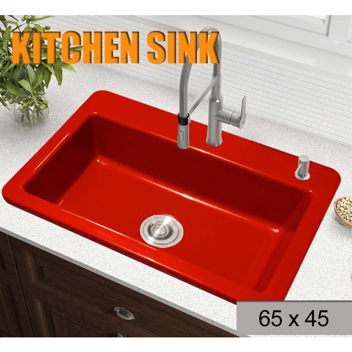 Jual Kitchen Sink 1 Bowl/ Sink Warna Ungu / Berbahan Fibreglass Anti
