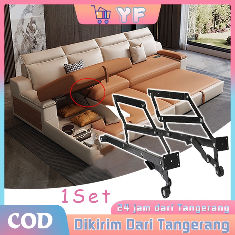 Jual 1 Set Engsel Lipat Sofabed Slider / Reklening Sofa Bed / Recliner ...