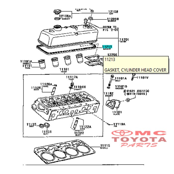 Jual Paking Packing Tutup Klep Cylinder Head Kijang Hilux Hiace