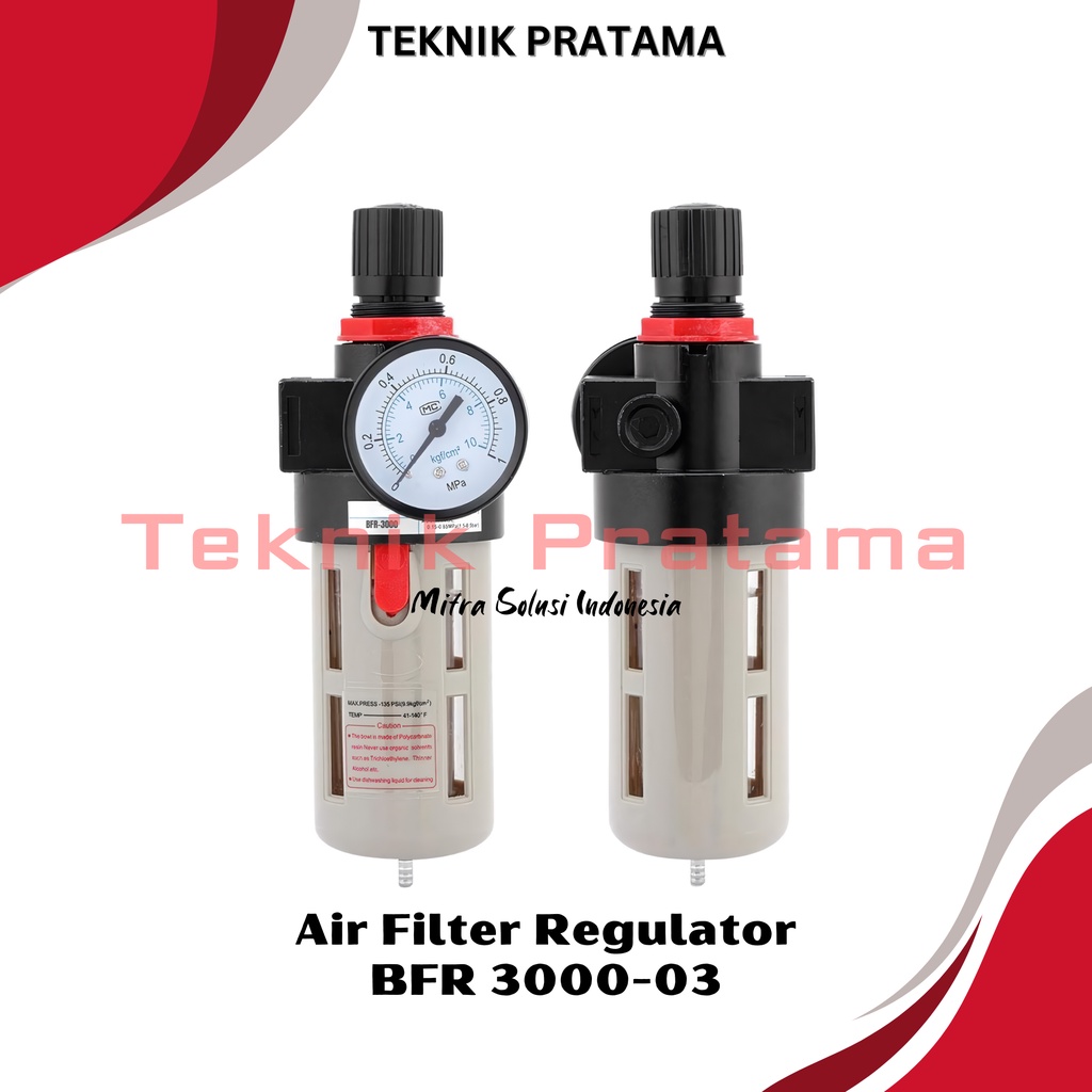 Jual BFR AIR FILTER REGULATOR PENGATUR DAN FILTER ANGIN PNEUMATIC - BFR ...