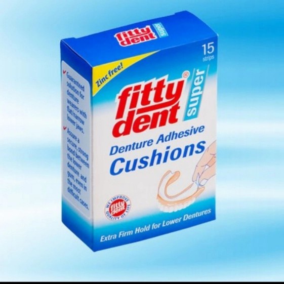 Jual Ready Fittydent Denture Adhesive Cushion / Lem Gigi Palsu Rahang Bawah Shopee Indonesia