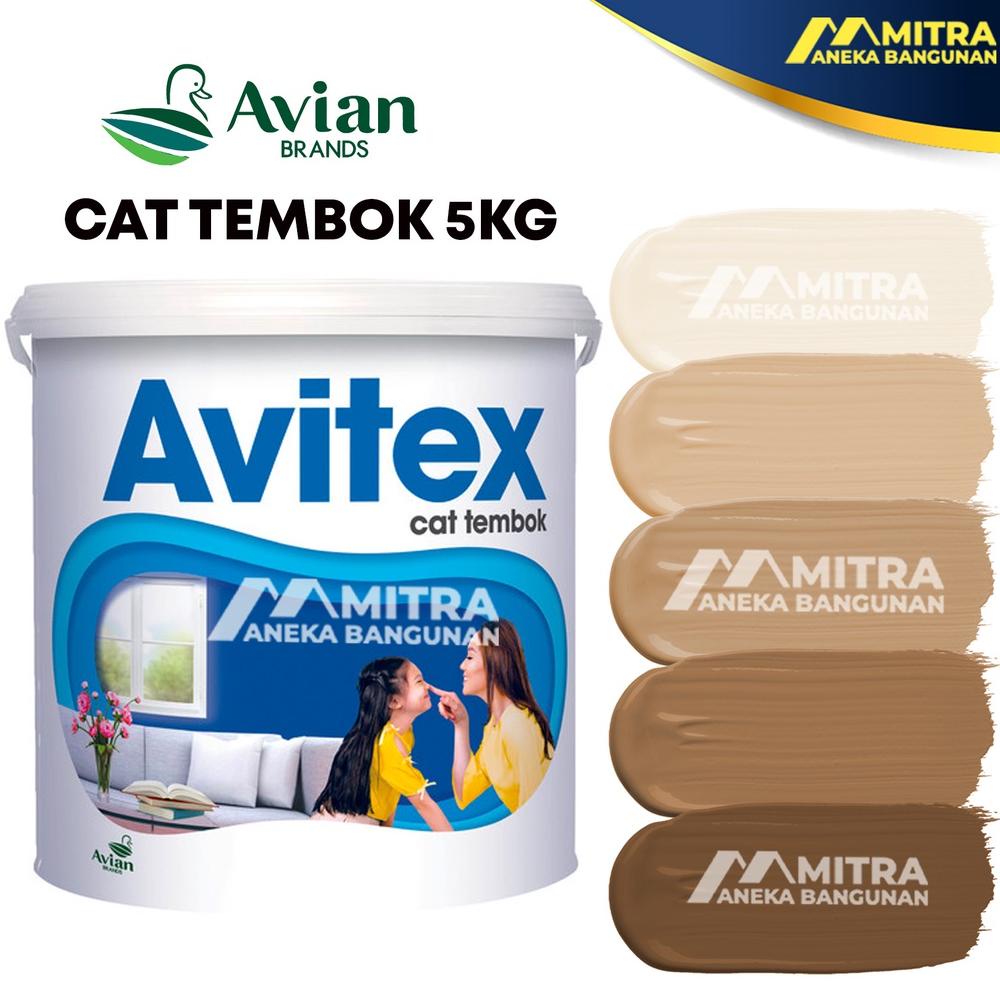 Jual Terlaris! CAT TEMBOK INTERIOR AVITEX 5 KG / AVIAN N6 WARNA MOCCA ...