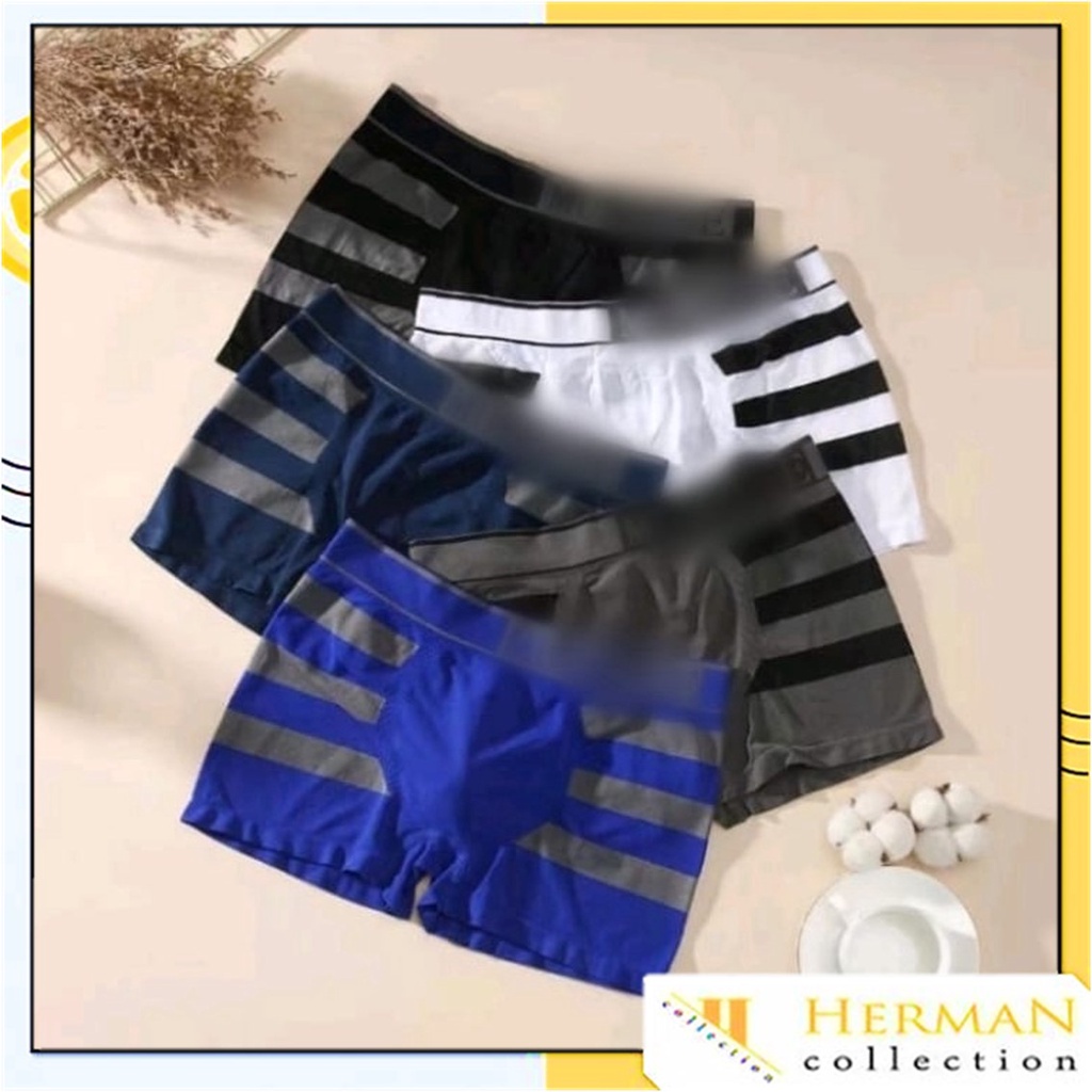 Jual HC Celana Dalam Pria Salur 6462 Boxer Pria 3 Garis Celana Pendek ...