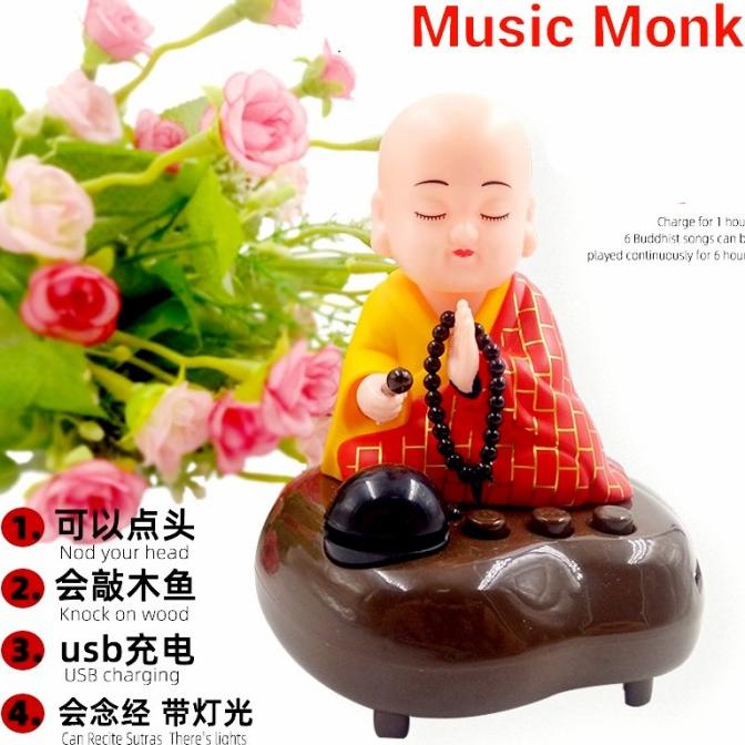 Jual IMLEK !! Patung Biksu Musik Budha Lucu Kado Souvenir Ultah Kotak ...