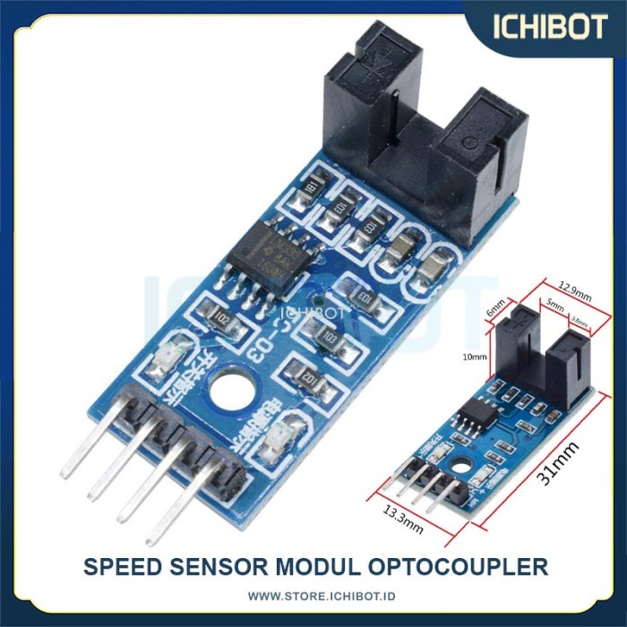 Jual Speed Sensor Modul Optocoupler Counter Kecepatan RPM Penghitung ...