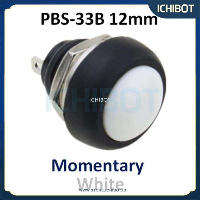 Jual Tombol Push Button Bulat PBS-33B 12mm Putih | Shopee Indonesia