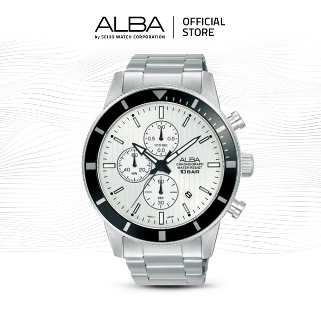 Jam alba 10 bar chronograph hot sale
