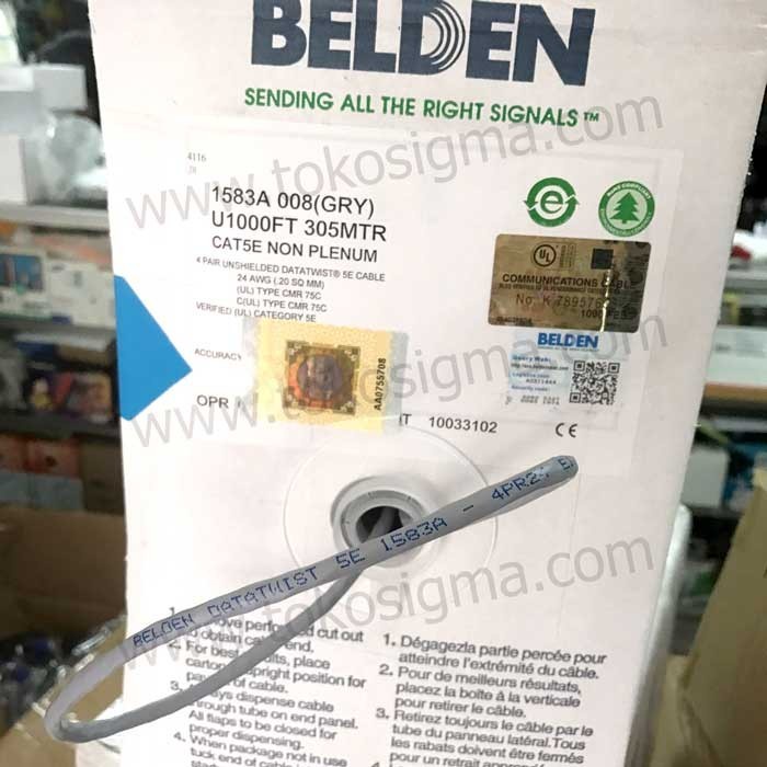 Jual Kabel Lan Cross Over Belden Utp Cat-5E Rakitan Jek Rj45 Commscope ...