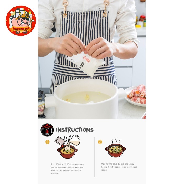 Jual Haidilao Pork Bone Broth & Chicken Hotpot Seasoning Soup Base