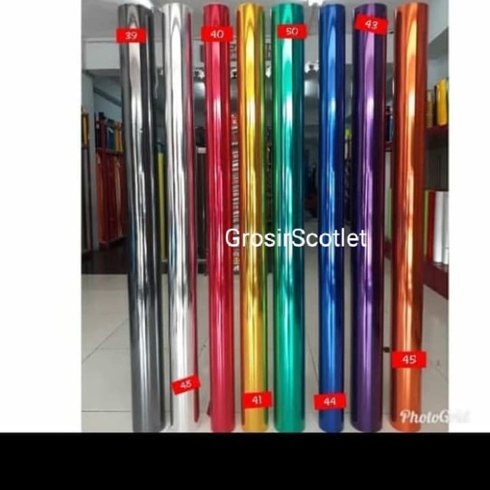 Jual sticker stiker vinyl infinity chrome mirror/krom 152cm x 100cm ...