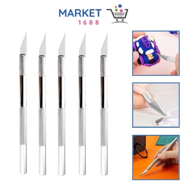 Jual Market1688 Pisau Ukir Seni 5 isi Cutter Hobby Crafting Art Knife ...