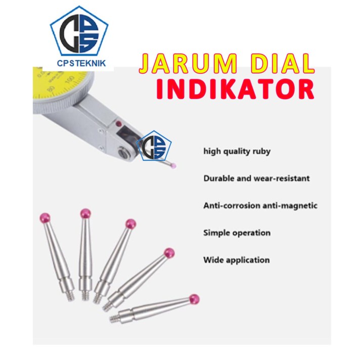 Jual Jarum Dial Indikator Jarum Indicator Probe Dial Gauge Jarum Ukur