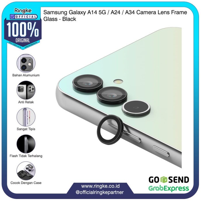 Jual Ringke Samsung A14 5g A24 A34 Camera Lens Frame Glass Black