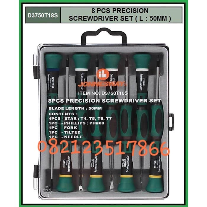 Jual JONNESWAY 8 PCS PRECISION SCREWDRIVER SET JONESWAY TOOL