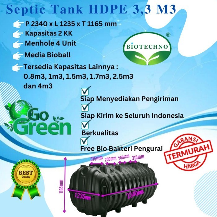Jual New Bioseptic Tank Plastik Septic Tank Bio Pe Sepiteng Plastik ...