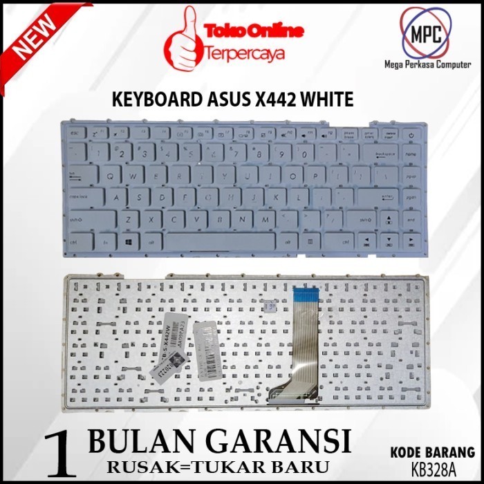 Jual Keyboard Asus Vivobook A442 A442Uf A442Uq X442 A442Ur White Best ...