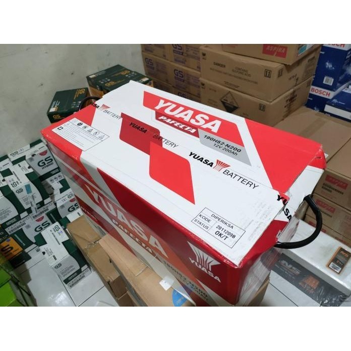 Jual New Aki Genset Yuasa Ori Pafecta N200 / 190H52 Aki Basah 12V