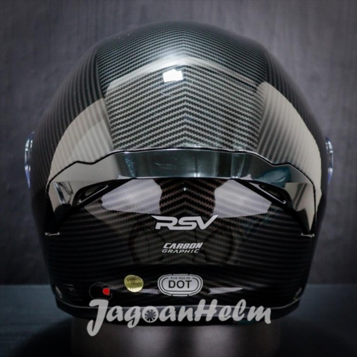 Jual Rsv Helm New Windtail Black Motif Carbon Single Visor Sku