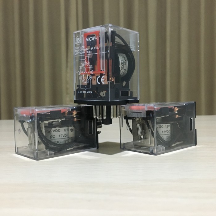 MK3P-I DC 24V Relay With PF113A Socket Base - 11-Pin, 10A 250V AC