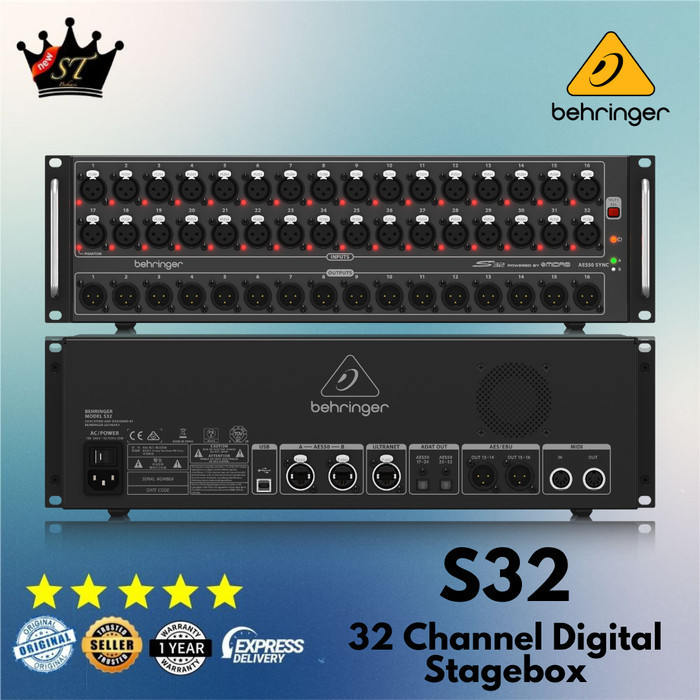 Jual BEHRINGER S32 S-32 S 32 SNAKE CABLE DIGITAL STAGEBOX I/O STAGE BOX ...