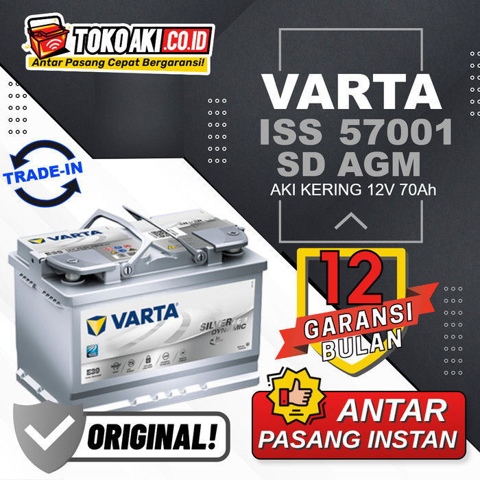 Jual AKI BMW X1 BENSIN (2009-2015) - VARTA SILVER AGM MF 57001 - 70AH
