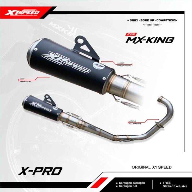 Jual Knalpot Fullsystem Yamaha mxking kenalpot racing MX 135new by X1 ...