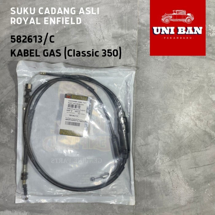 Jual KABEL GAS CLASSIC 350 / THROTTLE CABLE 582613/C ROYAL ENFIELD ASLI Shopee Indonesia