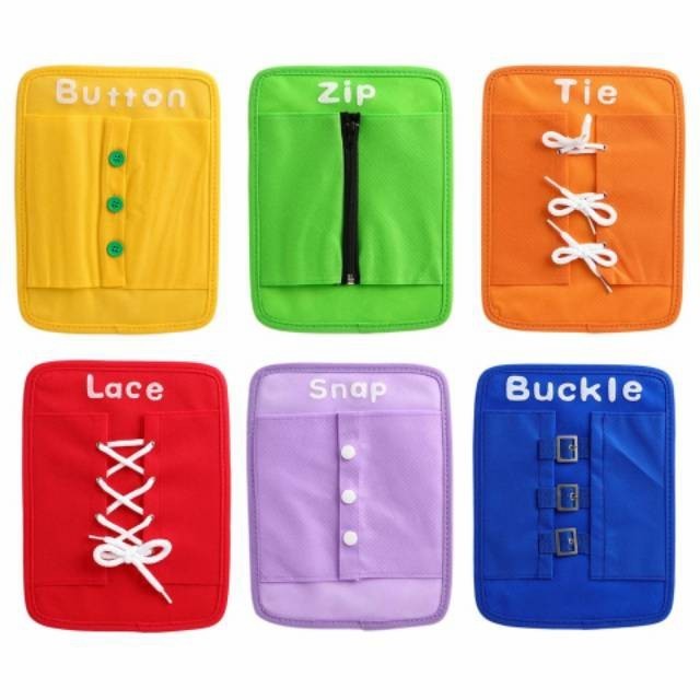Jual Mainan Montessori Dressing Frames Set isi 6pcs | Shopee Indonesia