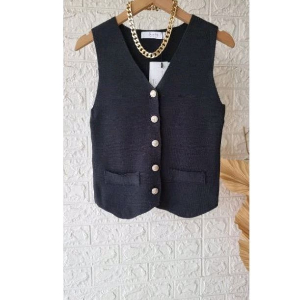 Jual BKK READY STOCK VEST TOPPING BIG BUTTONS | Shopee Indonesia