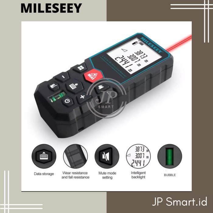 Jual MILESEEY Laser Distance Meter Portable Range Measure Meteran ...