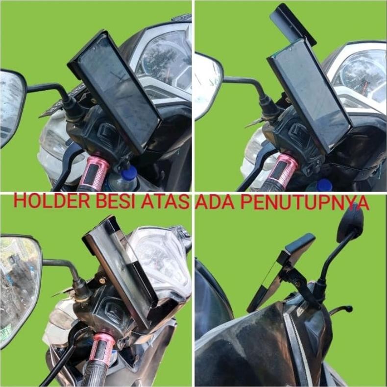 Jual Wumf Holder Hp Motor Besi Di Lengkapi Penutup Atas Fyj Shopee Indonesia