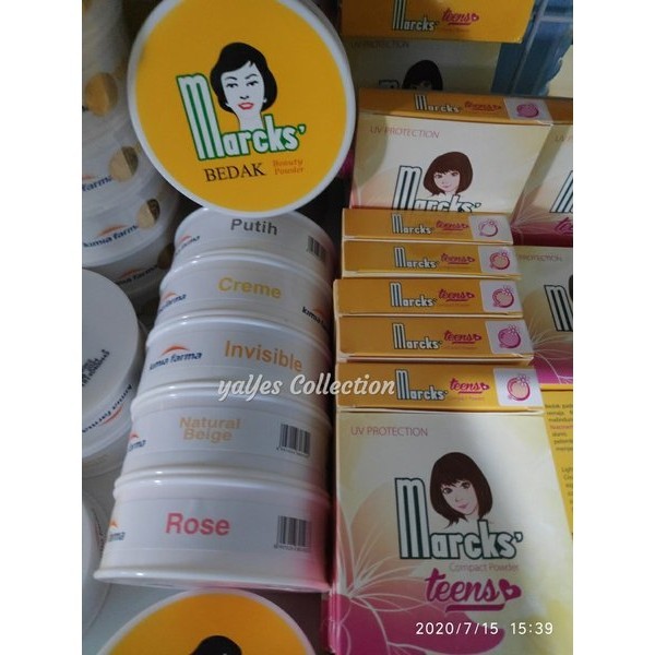 Jual Marcks Bedak wajah PADAT marck marks teens beauty powder putih ...