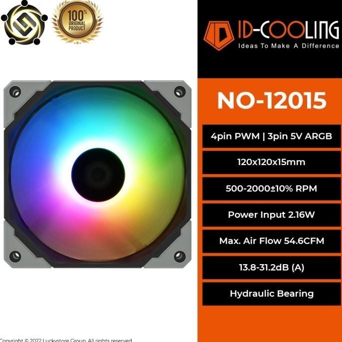 Jual (Bad Box / Dus Rusak) IDCOOLING IDCOOLING NO12015XT ARGB Fan