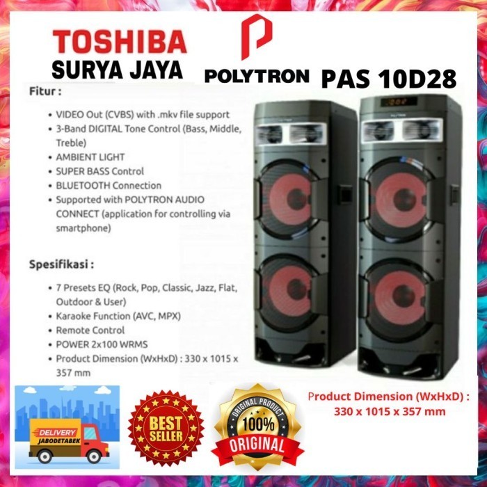 Jual Speaker Polytron Pas 10d28 Speaker Aktif Bluetooth Jabodetabek