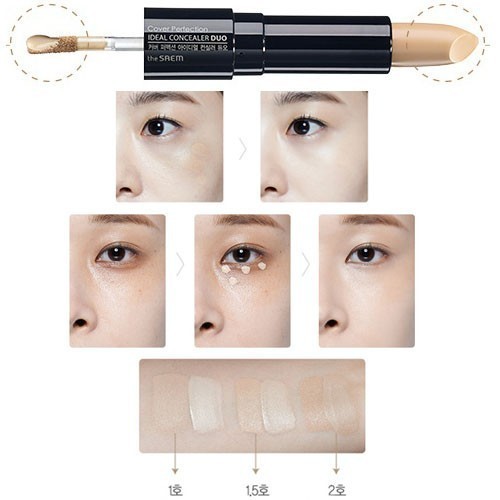 Jual The Saem Cover Perfection Ideal Concealer Duo Stick Color ...