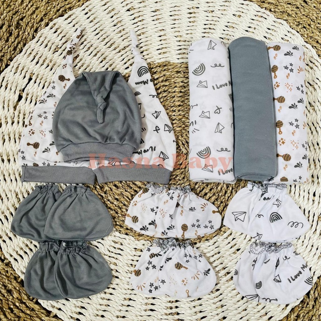 Jual 4 In 1 Bedong Pernel Bayi Baru Lahir, Sarung Tangan Dan Sarung ...