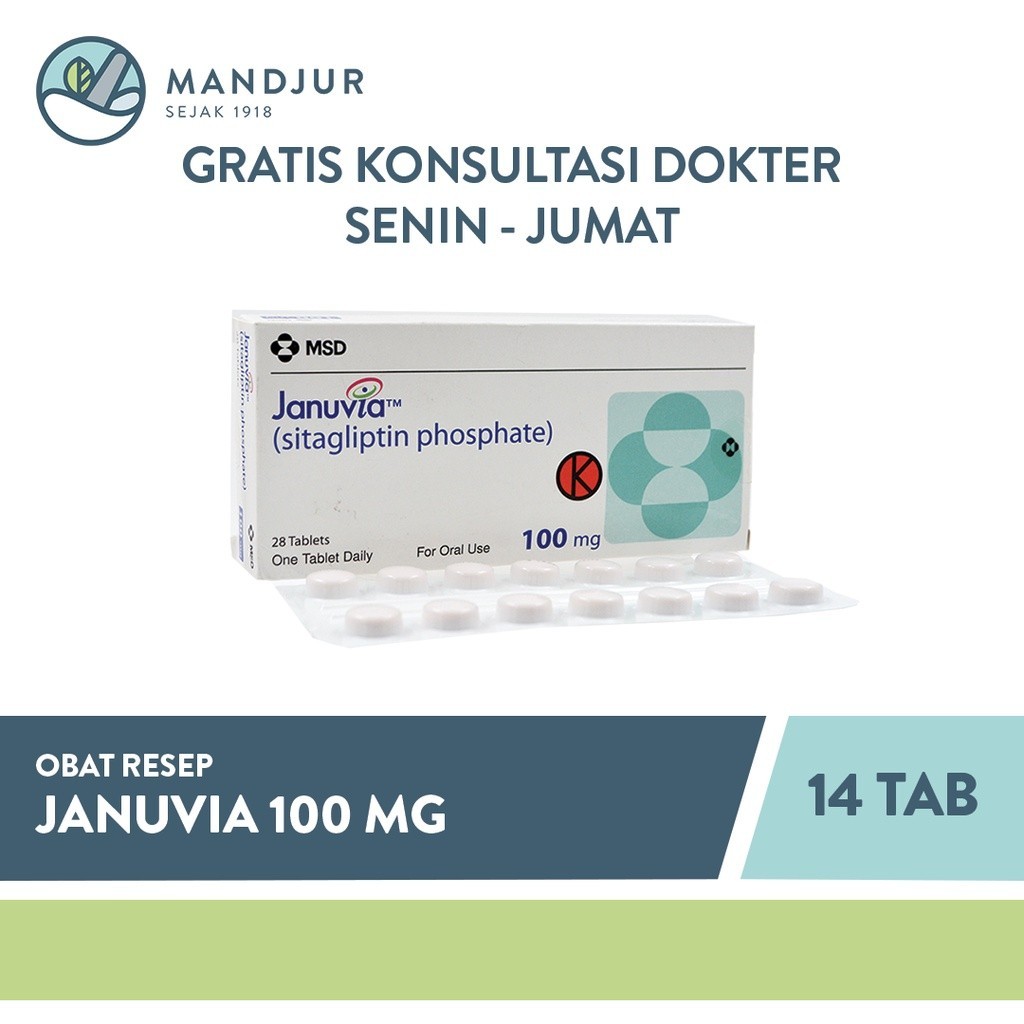 Jual Januvia 100 Mg 14 Tablet Shopee Indonesia 4037